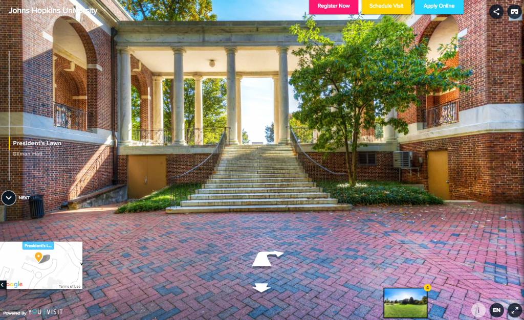 john hopkins university virtual tour